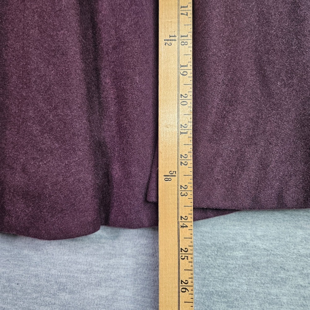 Cos Women's Burgundy Red Wool Polyester Blend Circle Skirt Size 8 - Picture 8 of 9